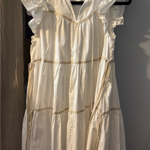 Dresses & Skirts - Women's Cream Ruffle Tiered Maxi Dress